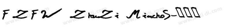 FZFW ZhuZi MinchoS字体转换